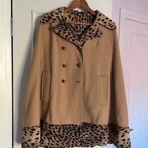 Vintage 1960s Reversible Leopard Cape